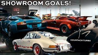 THREE Lamborghini Miuras, ’73 Carrera RS & More! Showroom Tour