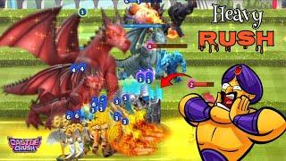 Heavy Rush Most Biggest Troops Fight! Castle Crush