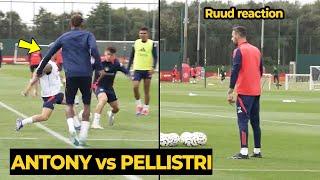 Van Nistelrooy's reaction when Antony dueled with Pellistri in training ahead Fulham | Man Utd News