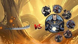 Shadow fight 2 ПЛАСТИНЧАТЫЙ МЕЧ VS ТИТАНА В ЗАТМЕНИЕ