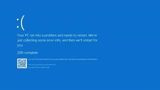 Blue screen of death window10 (fake) for 10 hours