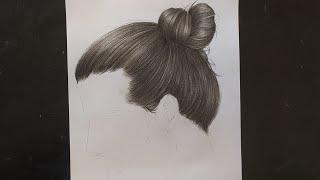 How to draw realistic hair and beard | Boy drawing | portrait sketching