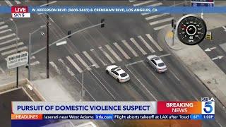 Police chase ends with shooting in L.A.