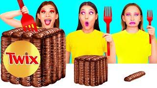 Big, Medium and Small Plate Challenge | Funny Food Recipes by HAHANOM Challenge