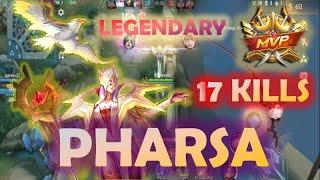 PHARSA GAMEPLAY 2023 ~ 17 KILLS / BEST BUILD / 1 HIT BUILD / ROTATION / PHARSA MOBILE LEGENDS