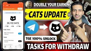 Cats Telegram Tap to Earn Bot Update | Double your Balance