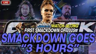 LIVE - WWE SMACKDOWN LIVE STREAM | WATCH ALONG 1/3/2025 - SMACKDOWN MOVES TO 3 HOURS, NIA VS NAOMI!