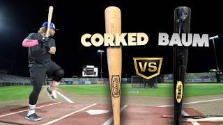 CORKED BAT vs. BAUM BAT | Wood Baseball Bat Review