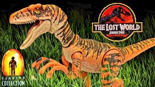Mattel Hammond Collection Lost World Jurassic Park Velociraptor Review!!! Tiger striped!!!