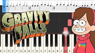 Gravity Falls Theme - EASY Piano Tutorial  - Synthesia