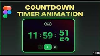 How create a Countdown timer animation in fimg | figma tutorial for beginner #config 2022