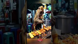 "When a Monkey Becomes the Pitmaster  | Street Food Madness!"