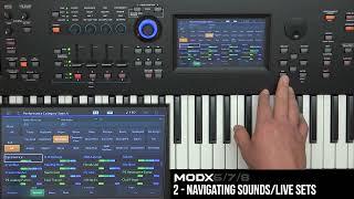 Yamaha MODX Video Tutorials - 2: Navigating Performances/Live Sets