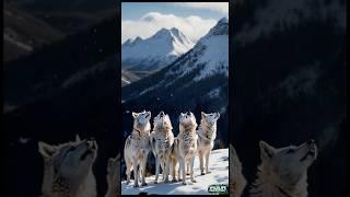 Snow White Wolf Pack Howling | Breathtaking Sight You Cant Miss #Wolf #wolfpack #wildlife #animal