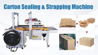 Fully Automatic Carton/Box Sealing and Strapping Machine ｜Taizy Packaging Machinery LTD