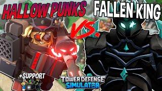 48 HALLOW PUNKS VS. THE FALLEN KING!! Tower Defense Simulator - ROBLOX