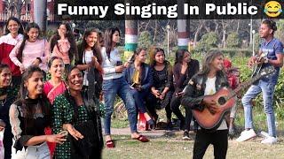 Funny Singing In Public  Bhojpuri VS Bollywood || Prank in India || Ritik Jaiswal