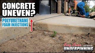 Concrete Lifting with Polyurethane Foam Injections || Bay Area Underpinning