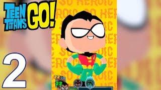 TEENY TITANS Walkthrough Gameplay Part 2 - Weird Dog Guy Battle (iOS Android)