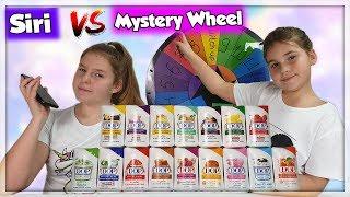 SIRI VS MYSTERY WHEEL SLIME CHALLENGE !