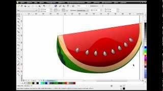 Как нарисовать арбуз в CorelDRAW