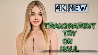 [4K] NEW TRANSPARENT LINGERIE TRY-ON HAUL BY SEE THROUGH