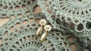 Amazing diamonds earrings and crochet Lace workshop Amala Sambar