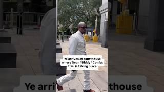 Ye, aka Kanye West entering the court today to support his friend Diddy on day 23 of trial 