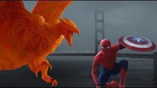 Rodan vs. Spider-Man (Tom Holland)