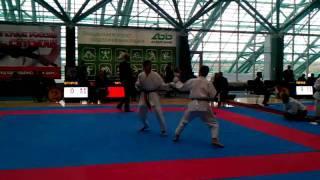 Kumite boys,14 semi-final Khatkov Inal (Adigeya) vs Astrakhatsev Igor (Chelyabinsk) P-2