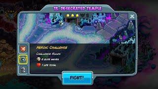 kingdom rush 5 casual heroic challenge 13. Desecrated temple