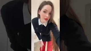 Quick outfit check ️ another way to style trendy red tights