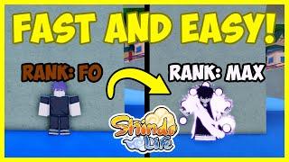 The FASTEST And EASIEST Way to Rank Up In Shindo Life!