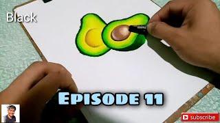 How to Draw an Avocado | Avocado Drawing