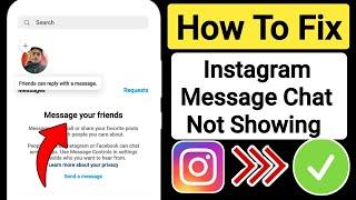 How To Fix Instagram Message Chat Not Showing 2023 | Fix Instagram Message Problem