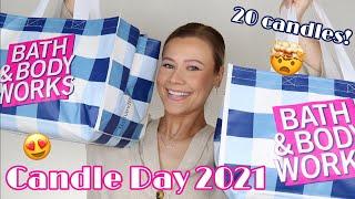 An EPIC Bath & Body Works Candle Day Haul 2021!!  I bought 20 cause I'm addicted, it's fine.