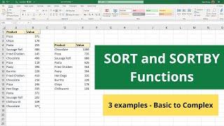 Excel SORT and SORTBY Functions - 3 Examples of Excel Sort Formulas