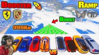 Indian Car Vs Super Cars 10000 High Speed BOOST Ramp Challenge GTA 5