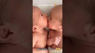 The precious moments of newborn twins babies ️