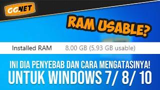 RAM USABLE DI WINDOWS 7/8/10 ? Ini Dia Penyebab dan Cara Mengatasinya!