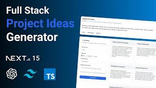 Generador de Ideas de Proyectos(+Deploy) | Next.js, Typescript, OpenaAI