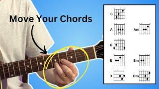 How To Play ALL Chords Across The Fretboard (with the ones you already know)
