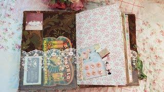 SOLD..Slow Stitching Journal Flip Through... Sewing Themed