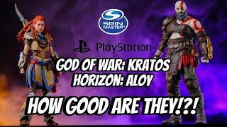 Spin Master - Sony Playstation 1:12 Scale God Of War Kratos & Horizon Aloy Showcase/Unboxing!