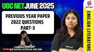 UGC NET June 2025 | UGC NET English Previous Questions Paper (2022) #3 | UGC NET English By Ayesha