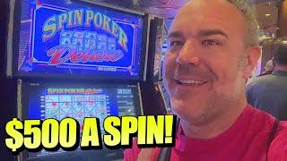 Las Vegas Video Poker Challenge: High Stakes $500 Spins Only!