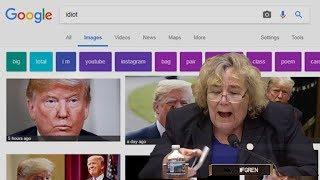 Donald Trump "idiot" Google Search. Google explains, why Tramp "idiot"