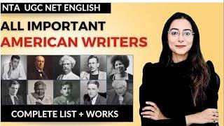 All American Writers in 1 Video | American Literature | NTA UGC NET | Sunaina Jethani