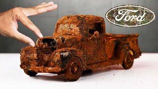 Abandoned 1940 FORD TRUCK Restoration | Rebuild Extremely Rusty Toy Truck!