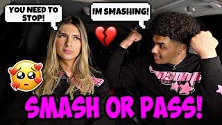 Celebrity SMASH Or PASS PRANK On GIRLFRIEND (SHE GOT JEALOUS!) 